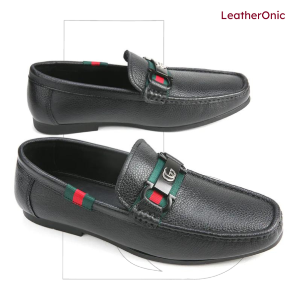 Loaxely- Leather Loafer Shoes for Men (lom677) - Image 4