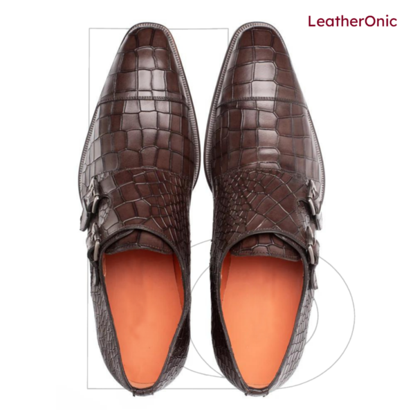 Brixton- Leather Double Monk Strap shoes for Men (map572) - Image 4