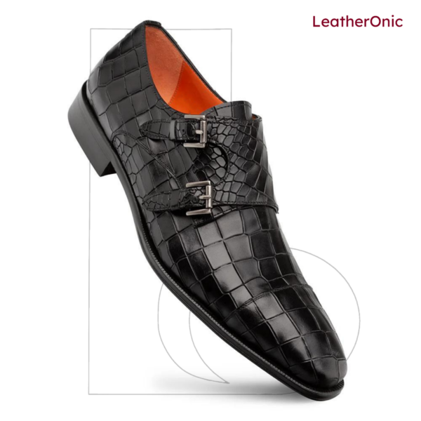 Brixton- Leather Double Monk Strap shoes for Men (map573)