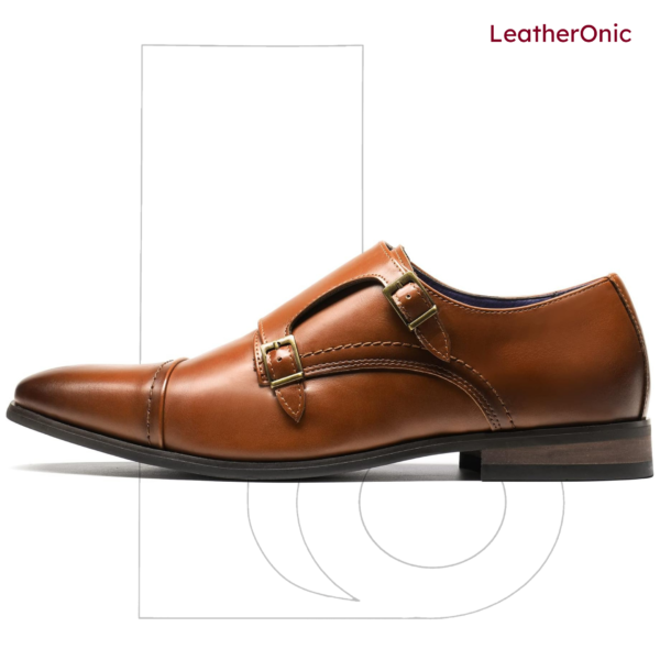 Kymberly- Leather Double Monk Strap Shoes for Men (map576)